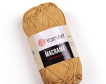 YarnArt Macrame thin rope, Polyester macrame cord, Rugs yarns, Home decoration yarn, Gifts idea for crafters, Crochet and knitting yarn, 90g