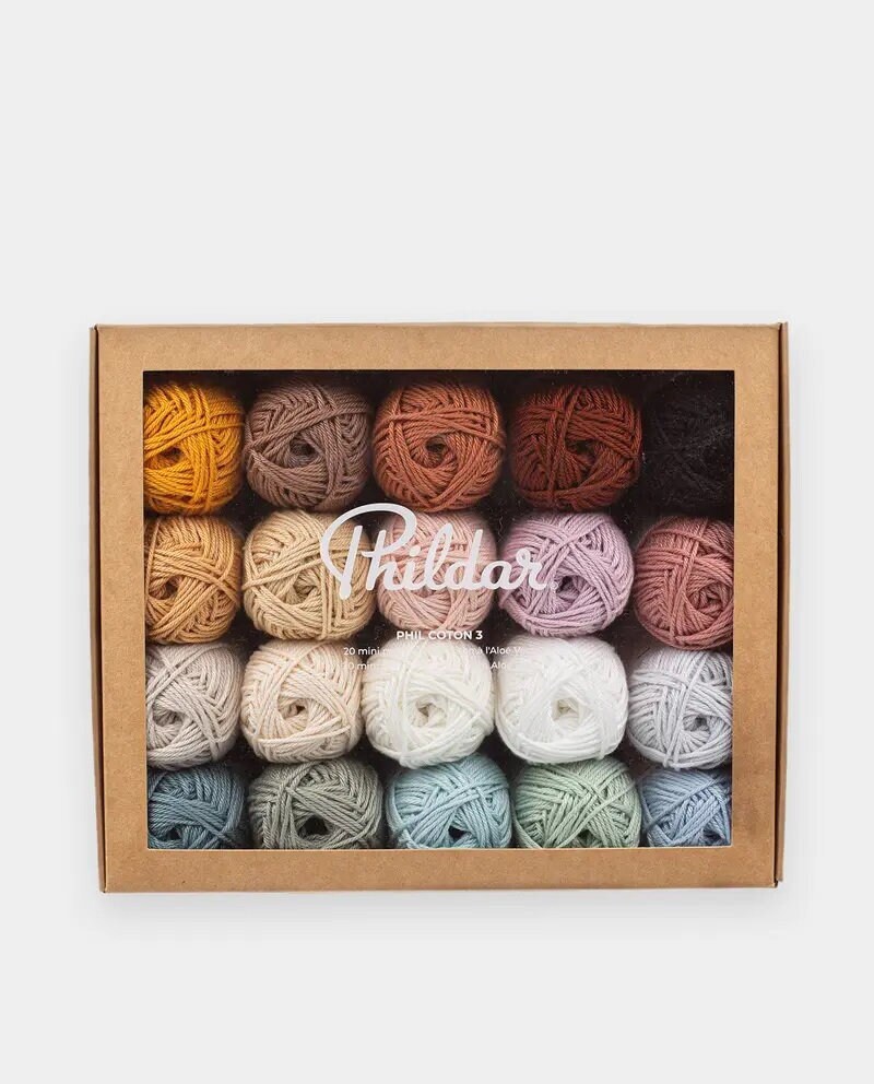 Lot De 5 Pelotes De Laine Coton Brillant - Bleu Et Argent - Phil Star - Fabriqué En France