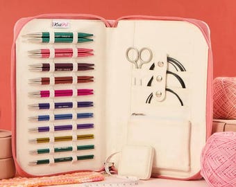 KnitPro Zing Regal Interchangeable Needle Set 13cm, Circular Knitting Needles with Swivel Cables and Accessories