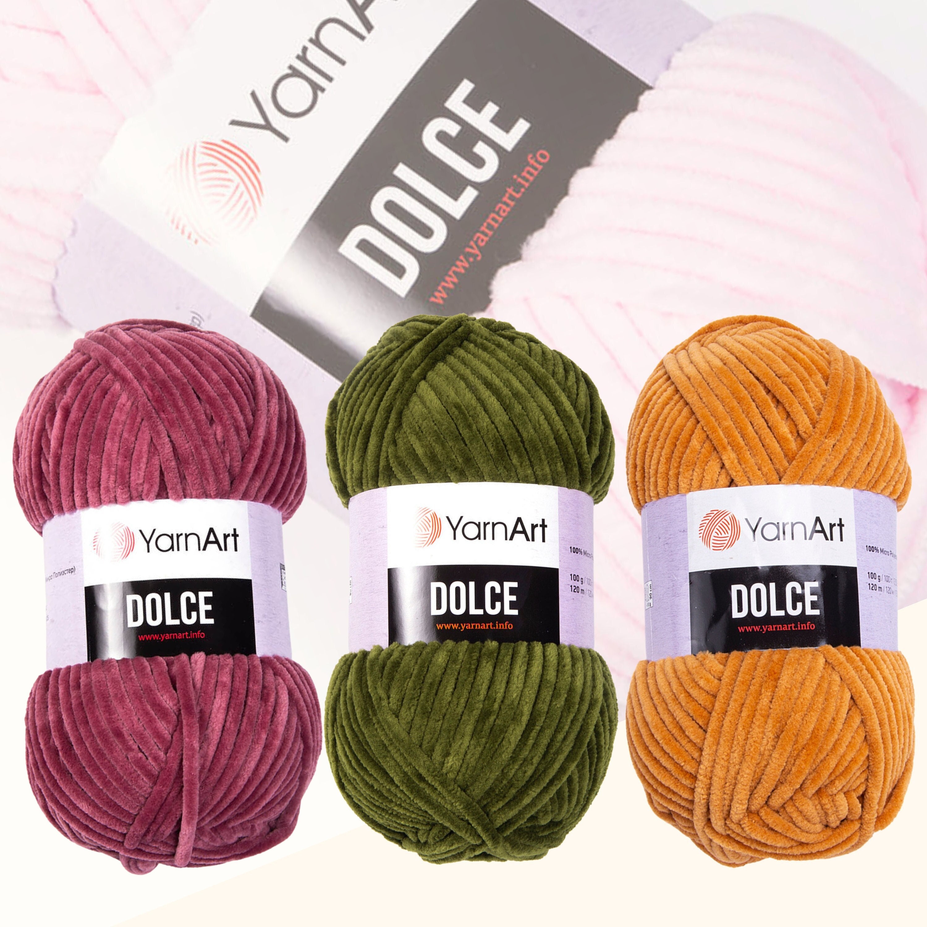 Yarnart Dolce Baby Soft Yarn, Blanket Yarn, Plush Yarn, Velvet