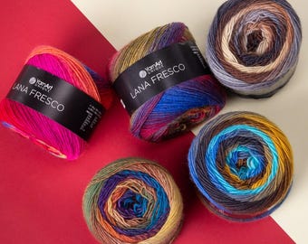YarnArt YarnArt Lana Fresco Yarn 100g, 100% Wool Yarn, Fine Wool Knitting Yarn for Sweaters Shawls and Accessories