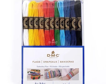 DMC Embroidery Floss Thread Set – 24 Skeins x 4m | Cross Stitch, Needlepoint, DIY Crafts | Stranded Cotton Threads for Embroidery