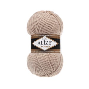 Filato misto lana Alize Lanagold – 100 g / 240 m, filato caldo e resistente per lavorare a maglia e uncinetto, classico mix di lana e acrilico per autunno/inverno.
