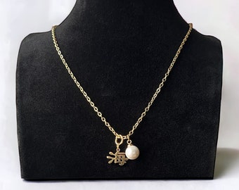 海 "Ocean" Pearl charm Necklace Gold