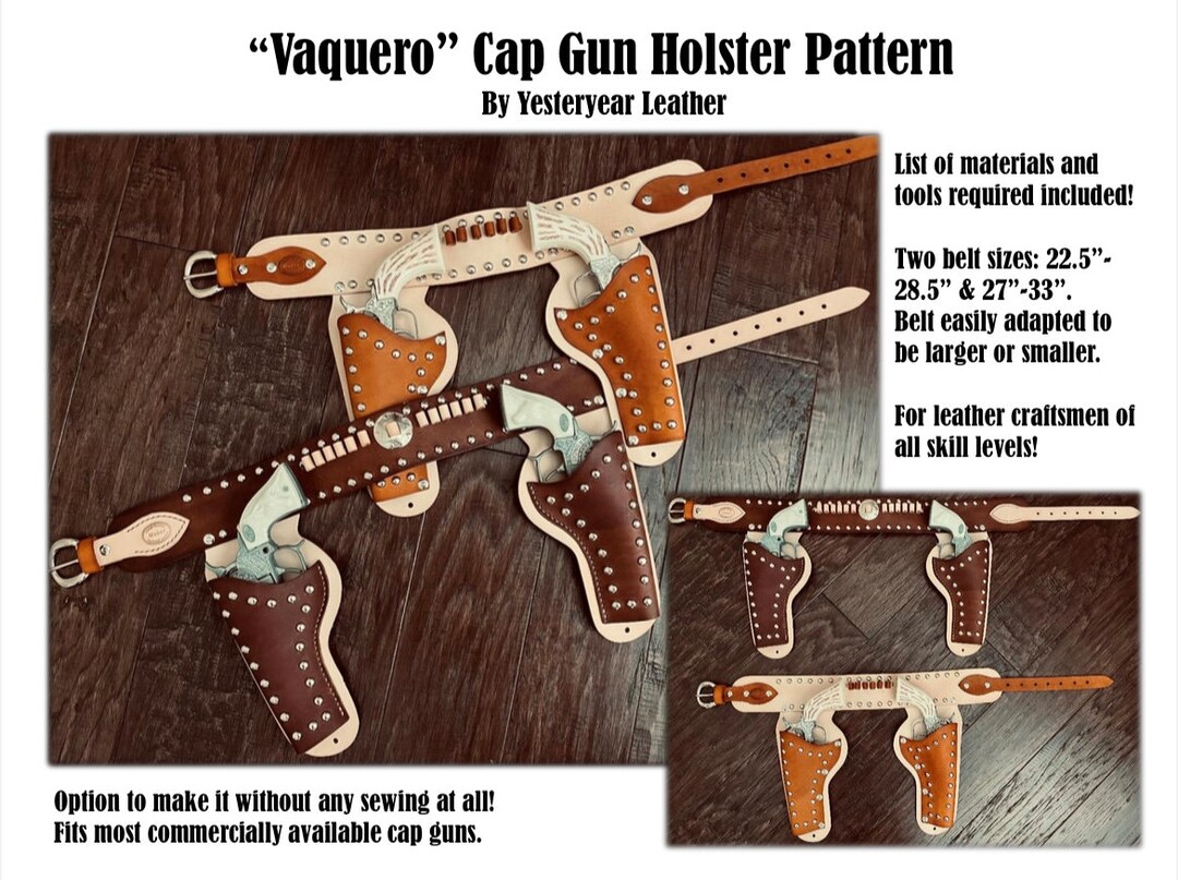 Leathercraft Pattern vaquero Cap Gun Holster PDF Etsy