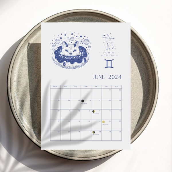 Zodiac Desk Calendar Etsy