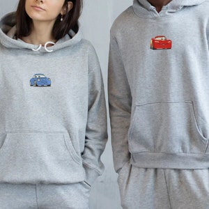 Kapuzenpullover, Stickerei, Paar, CARS,