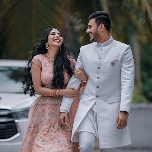 Excellent WHITE SHERWANI For Groom, Indian groom dress, groom sherwani, sherwani men wedding, groom wedding outfit, men sherwani,
