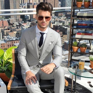 Grey suit for men, summer suit, Wedding Wear Three Piece Suit, Luxury stylish suit for men, Groom wear and groomsmen suit,