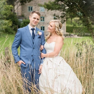 Light Blue suit, groomsmen suit, engagement suit, Luxury stylish Three piece suit, Ethnic Wedding Wear Suit, Groom wear suit, men suit,