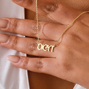 14K Gold Custom Hebrew Name Necklace , Personalized Bat Mitzvah Gift Hebrew Israelite Necklace, Jewish Gift Jewelry , Personalized Jewelry