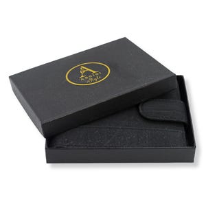 Gift for Him | Black RFID Blocking Vegan Wallet | Cork Bifold with Coin Pocket | 3rd, 5th Anniversary Gift