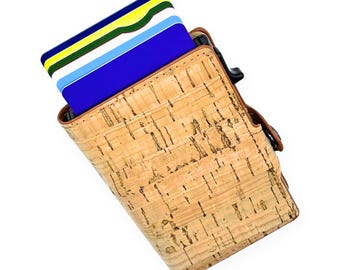 Cork Wallet for Men | Vegan Card Holder, RFID Blocking | Sustainable Eco-Friendly Slim Wallet