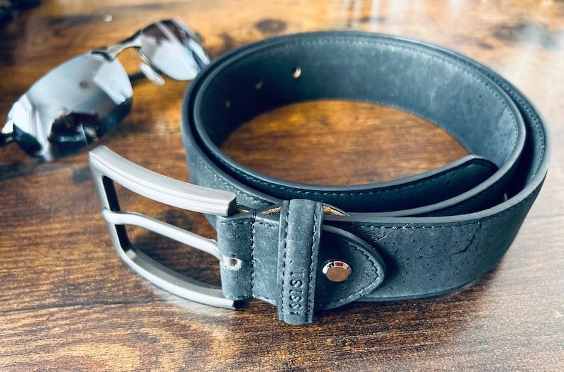Vegan cork leather belt for men - gift ideas for him