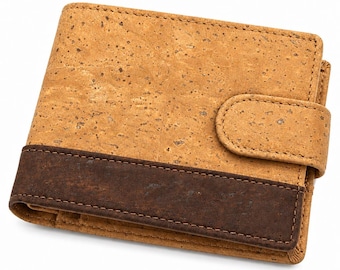 Natural Vegan Leather Wallet: RFID Blocking Cork, Sustainable Ethical Gift | 3rd, 5th Anniversary Gift