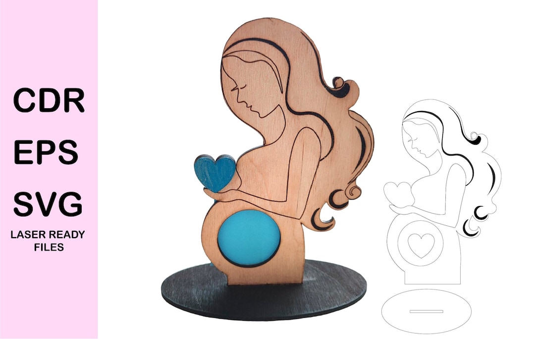 Baby Scan Photo Frame Laser Cut File, Ultrasound Photo Frame, Mum to Be