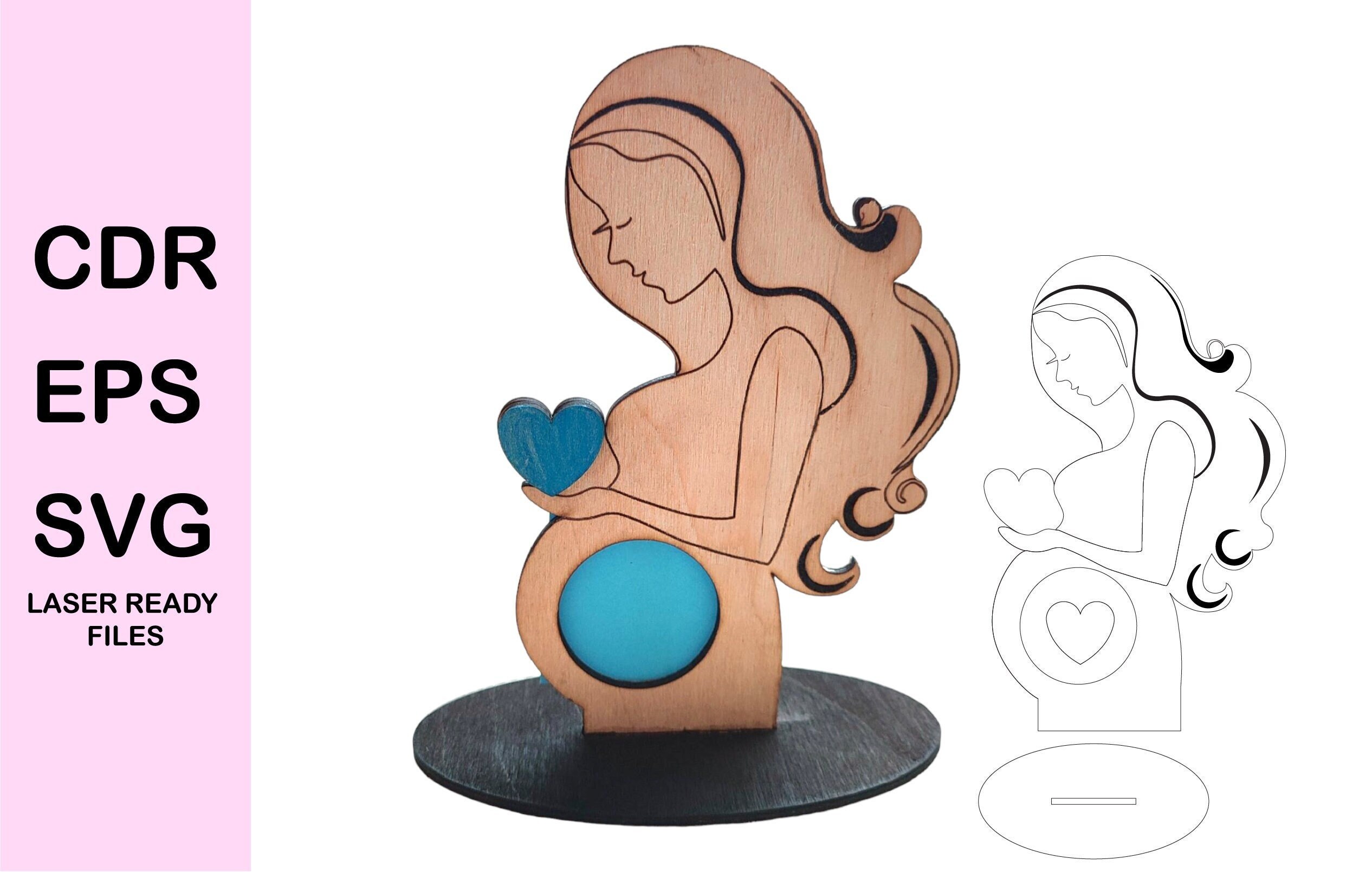 Baby Scan Photo Frame Laser Cut File, Ultrasound Photo Frame, Mum to Be