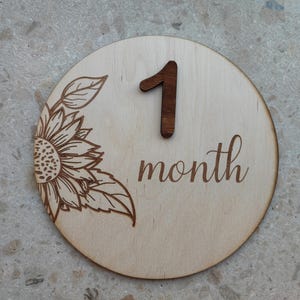 Cartes d'étape mensuelles personnalisées pour bébé, motif floral, médias sociaux, accessoires photo à plat, cadeau de baby shower, panneaux photo pour le mois de bébé