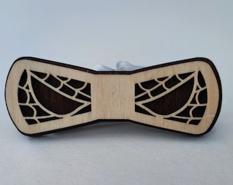 Spiderman Wooden Bow Tie: Kids Birthday Gift