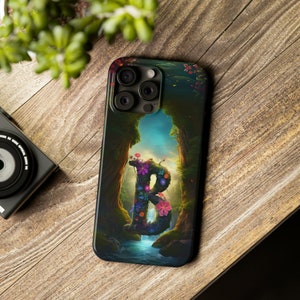 Fundas iniciales para teléfonos delgados B / Regalo de Navidad / Regalo para mamá / Regalo para ella / Funda para iPhone / Regalo para amigo / Regalo de cumpleaños / Único