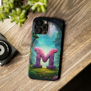 Étuis pour portable minces Initial M | Cadeau de Noël | Cadeau pour maman | Cadeau pour elle | pour iPhone | Cadeau pour un ami | Cadeau d&#39;anniversaire | Uniques