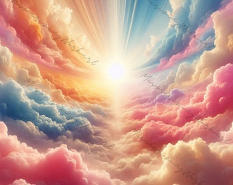 Heaven Background PNG Memorial Background Stairs to Heaven Memorial Design Instant Download Heaven Backdrop RIP Overlay Heavens Gate