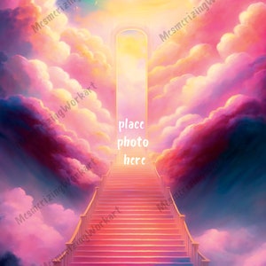 Fondo del cielo rosa, fondo gráfico imprimible para el diseño devocional, diseño conmemorativo, fondo conmemorativo del cielo, descarga instantánea