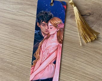 Bookmark ACOTAR Elriel Azriel Elain Bookart A court of thorns and roses illustration print merch couples art prints gift