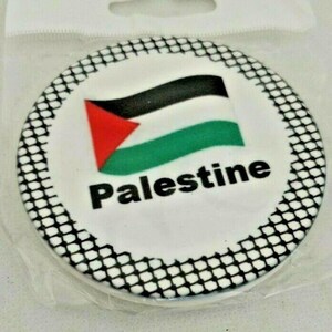 Palestine Flag with Palestinian Pattern Ceramic Fridge Magnet Souvenir