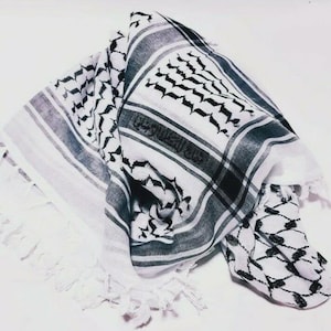 Black/White Palestinian Shemagh (scarves) Genuine/Original & highest quality