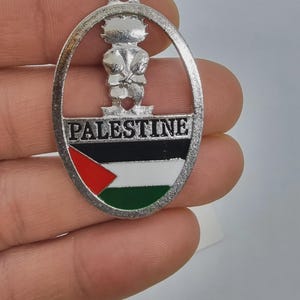 PALESTINE FLAG With Handala and Engraved Palestine Word Key Chain / Keyring