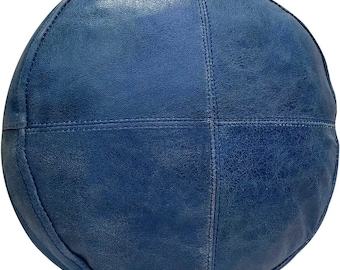 Real Lambskin Leather Round Cushion Cover - Decorative Sofa Pillow