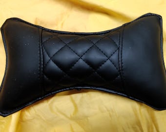 Handmade Lambskin Car Neck Pillow: Lumbar Support Cushion