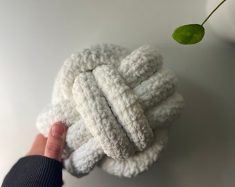 Crochet Pattern, Knot pillow, Pillow Ball,  Decorative Plush Pillow, Chair Home Decor, Sofa Throw Pillow, Knotted Pillow Gift