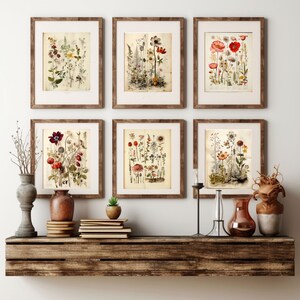 40 Vintage Herbarium Pages - HQ Printable Art Collection | 4:5 ratio | up to 12x15&quot; | 300 DPI | Floral, rustic designs, digital ephemera.