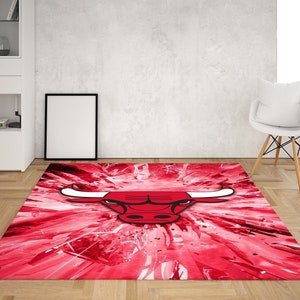 Chicago Bulls Rug, Basketball Team Living Room Carpet, Fan Cave Floor Mat –  Custom Size And Printing - Small …