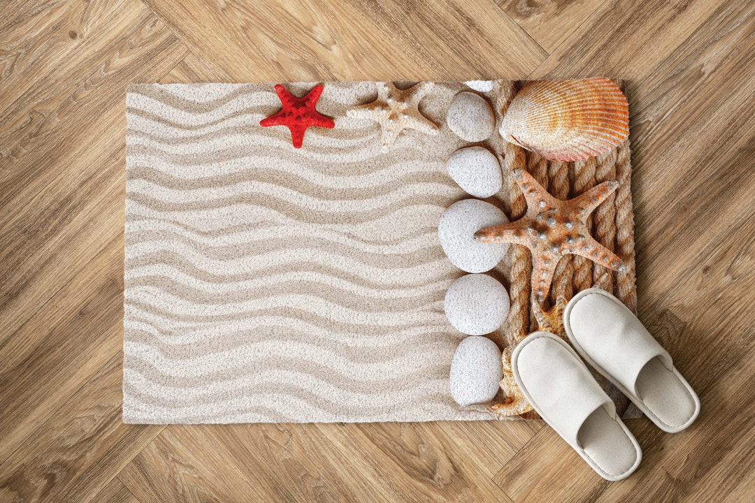 Sand Rug, Starfish Rug, Beach Rug, Holiday Rug, Modern Rug, 8x10rug