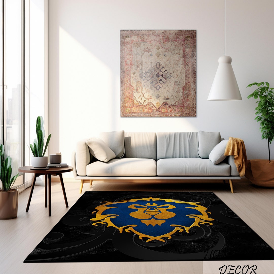 Horde Rug, World of Warcraft, Wow Decor, Abstract Rug, Modern Rug, Personalized Rug, Nonslip Rug