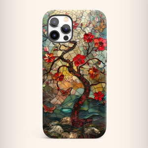 Stained Glass Garden Butterfly Magsafe Phone Case | Van Gogh Iphone Cover | Cover For iPhone 15 14 13 Mini Plus Pro Max | Built In Magnet