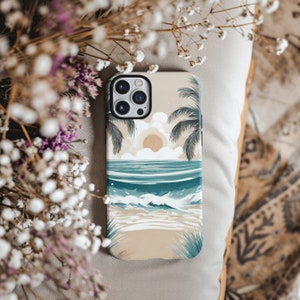 Tropical Beach Abstract Magsafe Case | Ocean Iphone Cover | Cover For iPhone 15 14 13 Mini Plus Pro Max | Sand Ochean Summer Iphone Case