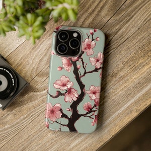 Cherry Blossom MagSafe Tough Phone Case | iPhone 15 14 13 Plus Pro Max Mini | Summer Vibes Cherry Blossom Cover Gift For Her
