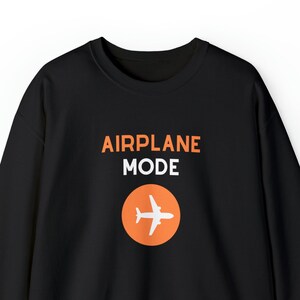 Flight Attendant Top Sweatshirt on Airplane Mode Travel lovers Sweatshirt Travelers Crewneck Sweatshirt Flight Crew Sweat Shirt Cabin Crew