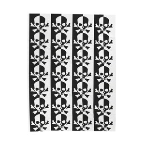 Blanket, Skull Velveteen Plush Blanket Rock and Roll Emo Design Punk Graphic Blanket for Emo Teens, Cool Alternative Hip Home Design