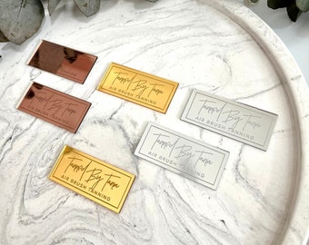 Acrylic Mirror Tags, Personalized Tag, 20pcs, Custom Business Tag, Acrylic Name Tag, Baby Shower Tag, Chocolate Favor Tag, Wedding Name Tag