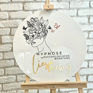 Benutzerdefinierte Schild für Geschäft, 3D Acryl Zeichen, rundes Geschäftsschild, personalisiertes Geschäftsschild, Schönheitssalon-Dekor, Außenschild für Geschäft