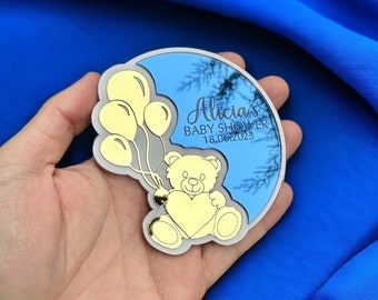 Teddy Bear Magnet, Gift for New Baby, Teddy Bear Party Favors, Thank You Bear Much, Baby Shower Invitation, Gifts for Babies, First Birthday