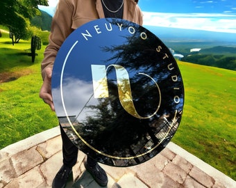 3D Business Sign, Custom Sign for Business, Studio Sign, Business Logo Sign, Round Sign, Logo Sign for Business, Outdoor Sign for Business