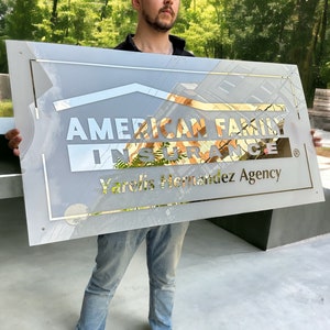 3D Acrylic Sign, Large Business Sign, Hair Studio Sign, 3D Business Sign, Acrylic Logo Sign, Salon Sign, 3D Logo Sign, Boutique Sign
