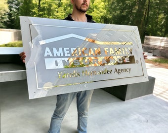 3D Acrylic Sign, Large Business Sign, Hair Studio Sign, 3D Business Sign, Acrylic Logo Sign, Salon Sign, 3D Logo Sign, Boutique Sign