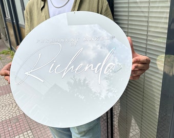 Business Sign Outdoor, Company Logo Sign, Make Up Sign, Salon Decor Sign, Beauty Salon Decor, Custom Logo Sign, Acrylic Business Logo Sign
